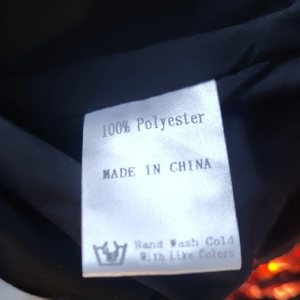 NFL Chicago Bears Blue and Orange Sequin Bomber Jacket - Picture 8 of 8